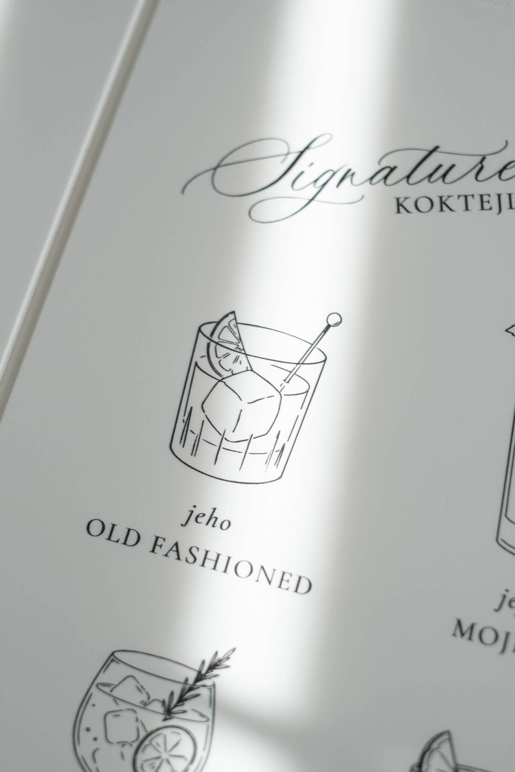 Ilustrace na signature drinky MY DVA