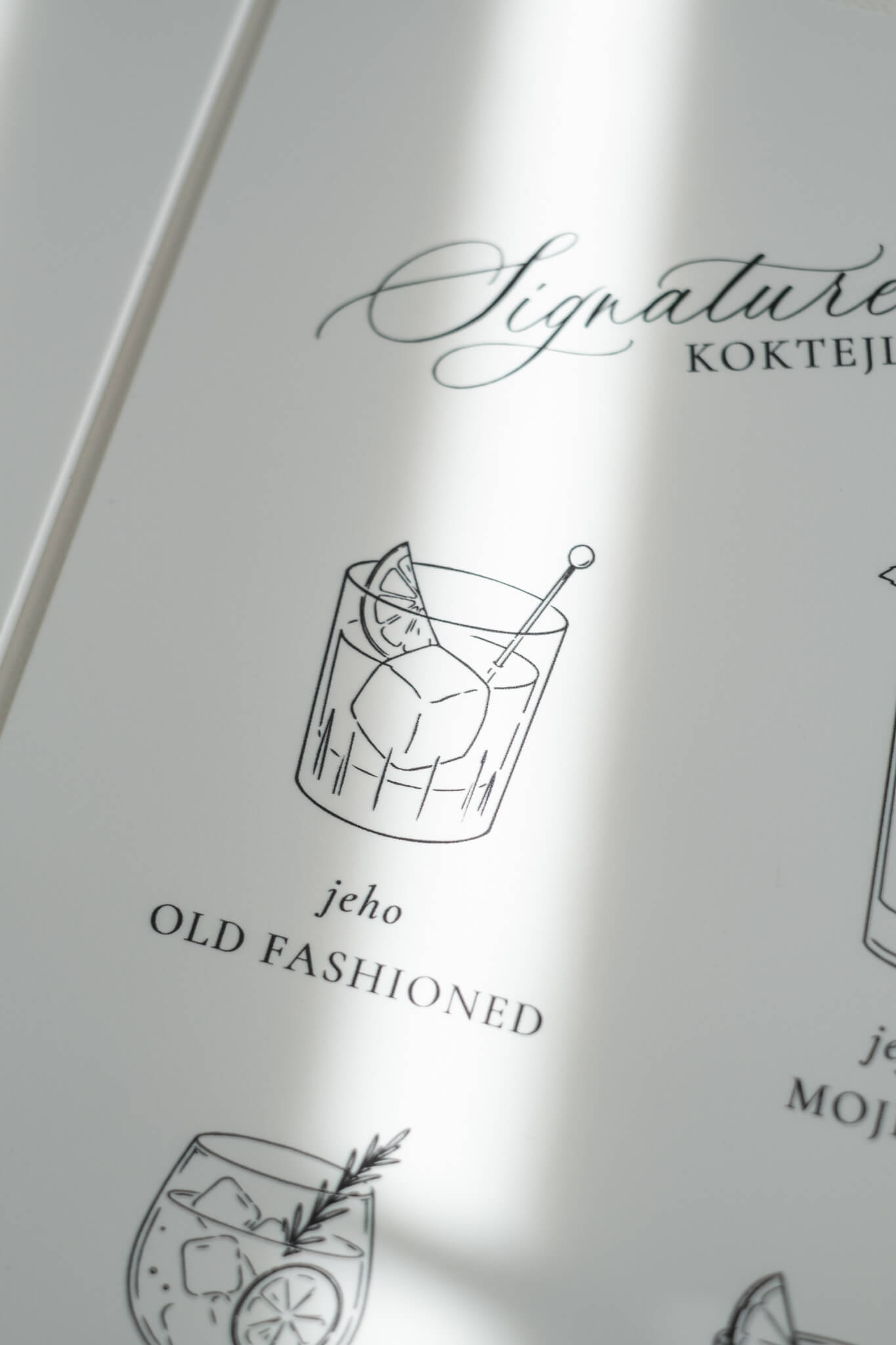 Ilustrace na signature drinky MY DVA