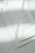 Menu s embosovaným rámečkem / linkou (DL)