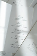 Menu otevírací na svatbu MY DVA