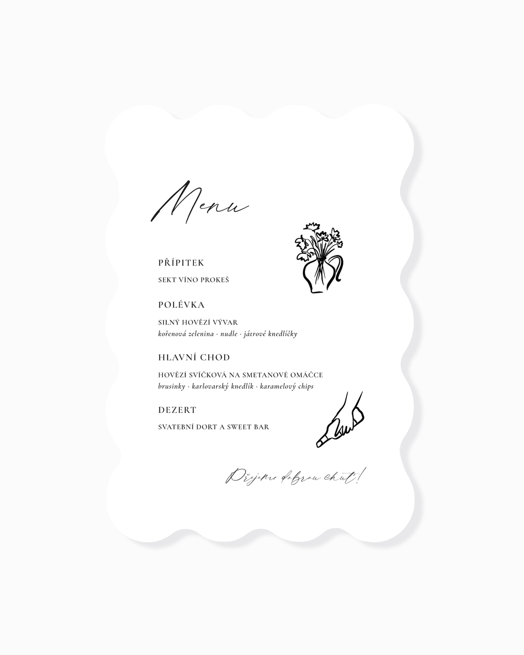 AURI Menu s tvarovým výsekem č. 1