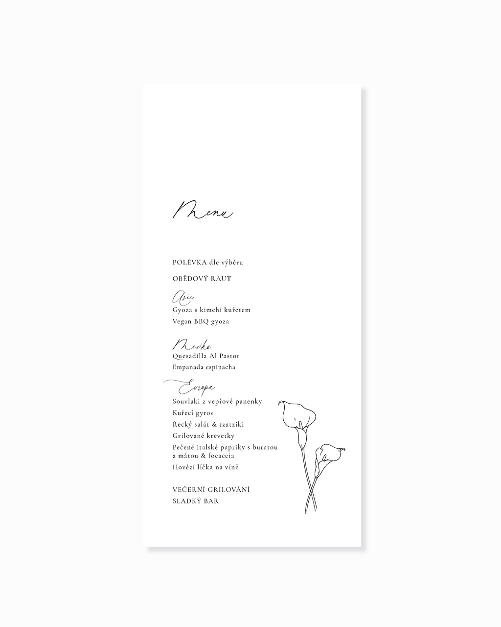 KALA Menu